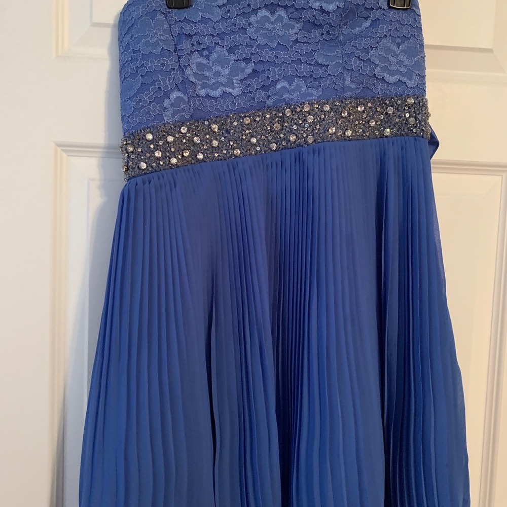 Short periwinkle formal dress
